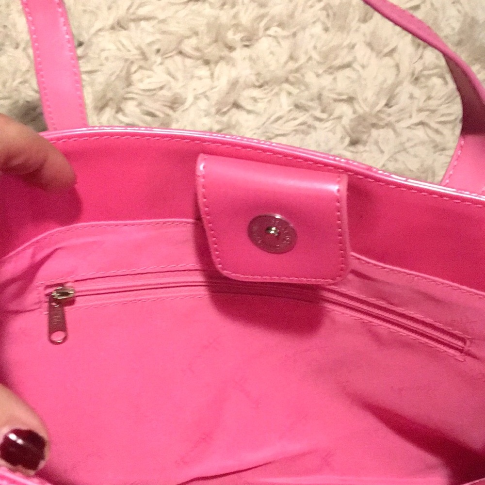 Harrods Pink Plastic Handbag - Picture 3 of 4